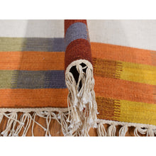 Load image into Gallery viewer, 5&#39;5&quot;x7&#39;10&quot; Ivory, Hand Woven, Flat Weave Durie Kilim, Open Field Design, Pure Wool, Oriental Rug FWR527340