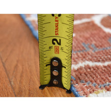 Load image into Gallery viewer, 9&#39;9&quot;x14&#39; Beau Blue, Textured Wool with Silk, Broken and Erased Design, Handmade, Oriental Rug FWR527388