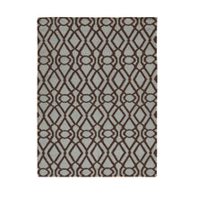 Load image into Gallery viewer, 4&#39;3&quot;x5&#39;10&quot; Turquoise Green, 100% Wool, Hand Woven, Flat Weave Kilim, Geometric Design, Reversible Oriental Rug FWR527406