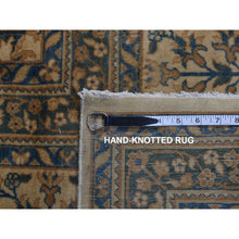 Load image into Gallery viewer, 10&#39;8&quot;x22&#39;5&quot; Birdseed Brown, Antique Indo Kerman, All Over Tree And Vase Design, Hand Knotted, Pure Wool, Full Soft Pile, Tone On Tone, 250 Kpsi, Clean, Long And Narrow Runner Oriental Rug FWR527418