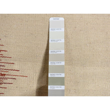 Load image into Gallery viewer, 9&#39;x12&#39;7&quot; Ivory, Flat Weave Durie Kilim, Dazzling Design, Hand Woven, 100% Wool, Reversible, Oriental Rug FWR527466