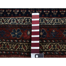 Load image into Gallery viewer, 3&#39;7&quot;x16&#39;6&quot; Millennium Blue, Antique Kurdish Bijar, Repetitive Botteh All Over Design, Pure Wool, Excellent Condition, Hand Knotted, Clean, Wide Runner, Oriental Rug FWR527484