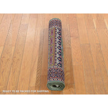 Load image into Gallery viewer, 2&#39;6&quot;x4&#39; Olive Green, Vintage Tourkaman Prayer Design, 200 KPSI, Full Pile, Clean, Hand Knotted, Pure Wool, Oriental Rug FWR527502
