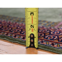 Load image into Gallery viewer, 2&#39;6&quot;x4&#39; Olive Green, Vintage Tourkaman Prayer Design, 200 KPSI, Full Pile, Clean, Hand Knotted, Pure Wool, Oriental Rug FWR527502
