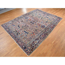 Load image into Gallery viewer, 9&#39;3&quot;x12&#39;4&quot; Beige, Antique Persian Heriz with All Over Design, Pure Wool, Good Condition, Hand Knotted, Clean, Sides and Ends Professionally Secured, Oriental Rug FWR527508