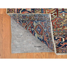 Load image into Gallery viewer, 9&#39;3&quot;x12&#39;4&quot; Beige, Antique Persian Heriz With All Over Design, Pure Wool, Good Condition, Hand Knotted, Clean, Sides And Ends Professionally Secured, Oriental Rug FWR527508