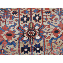 Load image into Gallery viewer, 9&#39;3&quot;x12&#39;4&quot; Beige, Antique Persian Heriz with All Over Design, Pure Wool, Good Condition, Hand Knotted, Clean, Sides and Ends Professionally Secured, Oriental Rug FWR527508