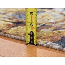 Load image into Gallery viewer, 1&#39;10&quot;x3&#39;2&quot; Gainsboro Gray, Contemporary Abstract Design, Strike Off, Wool and Silk, Hand Knotted, Sample Oriental Rug FWR527514