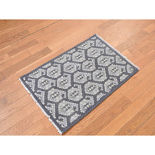 Load image into Gallery viewer, 2&#39;x3&#39; Fossil Gray, Oushak All Over Paisley Design, Turkish Knot, Hand Knotted, 100% Wool, Mat Oriental Rug FWR527532
