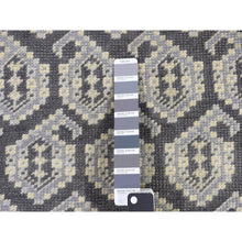 Load image into Gallery viewer, 2&#39;x3&#39; Fossil Gray, Oushak All Over Paisley Design, Turkish Knot, Hand Knotted, 100% Wool, Mat Oriental Rug FWR527532