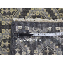 Load image into Gallery viewer, 2&#39;x3&#39; Fossil Gray, Oushak All Over Paisley Design, Turkish Knot, Hand Knotted, 100% Wool, Mat Oriental Rug FWR527532