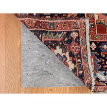 Load image into Gallery viewer, 9&#39;8&quot;x12&#39;10&quot; Crimson Red, Antique Persian Heriz, Rosette And Serrated Leaf Design Border, Hand Knotted, Pure Wool, Clean, Sides And Ends Professionally Secured, Oriental Rug FWR527598