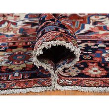 Load image into Gallery viewer, 9&#39;8&quot;x12&#39;10&quot; Crimson Red, Antique Persian Heriz, Rosette And Serrated Leaf Design Border, Hand Knotted, Pure Wool, Clean, Sides And Ends Professionally Secured, Oriental Rug FWR527598