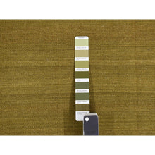 Load image into Gallery viewer, 10&#39;x14&#39;6&quot; Old Moss Green, Flat Woven By Hand, Contemporary Kilim Design, 100% Wool, Flat Weave, Oriental Rug FWR527616
