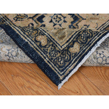 Load image into Gallery viewer, 9&#39;4&quot;x13&#39;9&quot; Midnight Blue, Antique Persian Tabriz, Even Wear, Clean And Soft, 100% Wool, Hand Knotted, Oriental Rug FWR527634