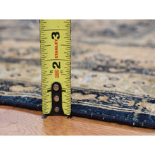 Load image into Gallery viewer, 9&#39;4&quot;x13&#39;9&quot; Midnight Blue, Antique Persian Tabriz, Even Wear, Clean And Soft, 100% Wool, Hand Knotted, Oriental Rug FWR527634