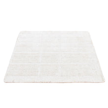 Load image into Gallery viewer, 1&#39;6&quot;x1&#39;6&quot; Ivory, 100% Wool, Hand Loomed, Thick and Soft, Modern Box Design, Sample Oriental Rug FWR527670
