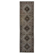 Load image into Gallery viewer, 2&#39;3&quot;x8&#39;3&quot; Burlywood Brown, Washed Out Afghan Baluch with Natural Colors, Pure Wool, Hand Knotted, Runner Oriental Rug FWR527706