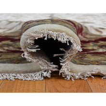 Load image into Gallery viewer, 12&#39;x18&#39;2&quot; Ivory, Hand Knotted, Thick And Plush, Half Wool And Half Silk, Rajasthan Design, Oversized Oriental Rug FWR527712