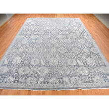 Load image into Gallery viewer, 12&#39;x15&#39;8&quot; Ash Gray, Hand Knotted, Oushak Influence, Silk With Textured Wool, Oversized Oriental Rug FWR527718