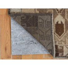 Load image into Gallery viewer, 2&#39;5&quot;x8&#39; Tan Color, Washed Out Afghan Baluch with Natural Colors, Pure Wool, Hand Knotted, Runner Oriental Rug FWR527730