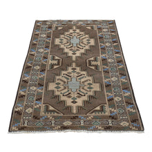 Load image into Gallery viewer, 3&#39;x5&#39;2&quot; Beaver Brown, Washed Out Afghan Baluch, Pure Wool, Hand Knotted, Oriental Rug FWR527754