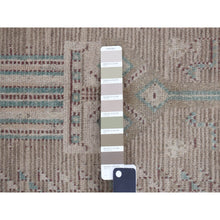 Load image into Gallery viewer, 4&#39;1&quot;x9&#39;2&quot; Cinereous Gray, Washed Out Afghan Baluch With Natural Colors, Pure Wool, Hand Knotted, Wide Runner, Oriental Rug FWR527766