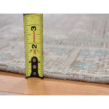 Load image into Gallery viewer, 4&#39;1&quot;x9&#39;2&quot; Cinereous Gray, Washed Out Afghan Baluch With Natural Colors, Pure Wool, Hand Knotted, Wide Runner, Oriental Rug FWR527766