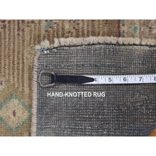 Load image into Gallery viewer, 4&#39;1&quot;x9&#39;2&quot; Cinereous Gray, Washed Out Afghan Baluch With Natural Colors, Pure Wool, Hand Knotted, Wide Runner, Oriental Rug FWR527766