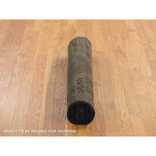 Load image into Gallery viewer, 2&#39;9&quot;x12&#39;8&quot; Fawn Brown, Washed Out Afghan Baluch with Geometric Design, Pure Wool, Hand Knotted, Runner Oriental Rug FWR527778