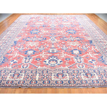 Load image into Gallery viewer, 15&#39;9&quot;x19&#39;10&quot; Fire Brick Red, Super Kazak All Over Design, 100% Wool, Hand Knotted, Oversized With Extra Width, Oriental Rug FWR527868