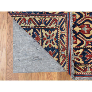 15'9"x19'10" Fire Brick Red, Super Kazak All Over Design, 100% Wool, Hand Knotted, Oversized With Extra Width, Oriental Rug FWR527868