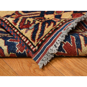 15'9"x19'10" Fire Brick Red, Super Kazak All Over Design, 100% Wool, Hand Knotted, Oversized With Extra Width, Oriental Rug FWR527868