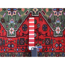 Load image into Gallery viewer, 3&#39;4&quot;x4&#39;4&quot; Imperial Red, Vintage Persian Navahand, 100% Wool, Hand Knotted, Good Condition and Professionally Cleaned, Oriental Rug FWR527874