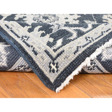 Load image into Gallery viewer, 6&#39;1&quot;x9&#39; Kombu Green, Oushak Turkish Knot, Cropped Thin, Hand Knotted, 100% Wool, Oriental Rug FWR527892