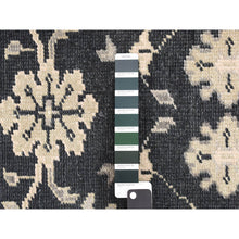 Load image into Gallery viewer, 6&#39;1&quot;x9&#39; Kombu Green, Oushak Turkish Knot, Cropped Thin, Hand Knotted, 100% Wool, Oriental Rug FWR527892