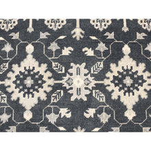 Load image into Gallery viewer, 6&#39;1&quot;x9&#39; Kombu Green, Oushak Turkish Knot, Cropped Thin, Hand Knotted, 100% Wool, Oriental Rug FWR527892