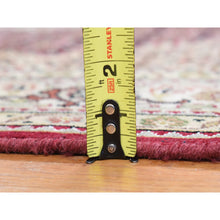 Load image into Gallery viewer, 5&#39;x12&#39;9&quot; Burgundy Red, Tabriz Mahi, Large Medallions, Pure Wool, Hand Knotted, Gallery Wide Runner, Oriental Rug FWR527910