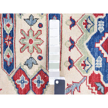 Load image into Gallery viewer, 5&#39;3&quot;x19&#39;9&quot; Baby Blue, Hand Knotted, 100% Wool, Kazak Tribal Design, Extra Wide And Long Runner, Oriental Rug FWR527916