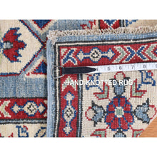Load image into Gallery viewer, 5&#39;3&quot;x19&#39;9&quot; Baby Blue, Hand Knotted, 100% Wool, Kazak Tribal Design, Extra Wide And Long Runner, Oriental Rug FWR527916