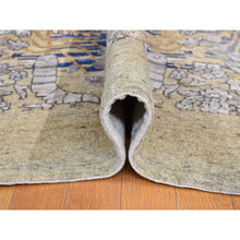 Load image into Gallery viewer, 12&#39;2&quot;x15&#39;4&quot; Dried Moss Brown, Silk With Textured Wool, Transitional Sarouk Design, Hand Knotted, Oversized Oriental Rug FWR527970