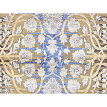 Load image into Gallery viewer, 12&#39;2&quot;x15&#39;4&quot; Dried Moss Brown, Silk With Textured Wool, Transitional Sarouk Design, Hand Knotted, Oversized Oriental Rug FWR527970