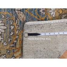 Load image into Gallery viewer, 12&#39;2&quot;x15&#39;4&quot; Dried Moss Brown, Silk With Textured Wool, Transitional Sarouk Design, Hand Knotted, Oversized Oriental Rug FWR527970