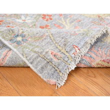Load image into Gallery viewer, 8&#39;x8&#39; Goose Gray, Afghan Peshawar Birds Of Paradise, Vegetable Dyes, 100% Wool, Hand Knotted, Square Oriental Rug FWR527976