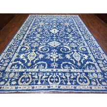 Load image into Gallery viewer, 10&#39;2&quot;x13&#39;8&quot; Yale Blue, Fine Peshawar with Heriz All Over Design, Hand Knotted, Vegetable Dyes, Natural Wool, Dense Weave, Oriental Rug FWR528024