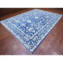 Load image into Gallery viewer, 10&#39;2&quot;x13&#39;8&quot; Yale Blue, Fine Peshawar with Heriz All Over Design, Hand Knotted, Vegetable Dyes, Natural Wool, Dense Weave, Oriental Rug FWR528024