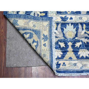 10'2"x13'8" Yale Blue, Fine Peshawar with Heriz All Over Design, Hand Knotted, Vegetable Dyes, Natural Wool, Dense Weave, Oriental Rug FWR528024