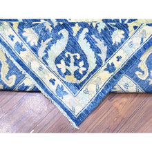 Load image into Gallery viewer, 10&#39;2&quot;x13&#39;8&quot; Yale Blue, Fine Peshawar with Heriz All Over Design, Hand Knotted, Vegetable Dyes, Natural Wool, Dense Weave, Oriental Rug FWR528024