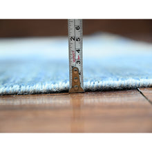 Load image into Gallery viewer, 8&#39;2&quot;x9&#39;7&quot; Kensington Blue, Borderless, Pure And Shiny Wool, Densely Woven Modern The Circles Design, Vegetable Dyes, Hand Knotted, Oriental Rug FWR528054