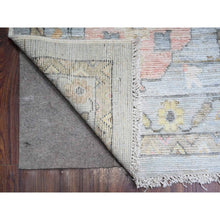 Load image into Gallery viewer, 11&#39;9&quot;x16&#39;5&quot; Storm Cloud Gray, Hand Knotted Afghan Angora Oushak With Leaf Design Soft And Vibrant Wool Oriental Natural Dyes Oversized Rug FWR528150
